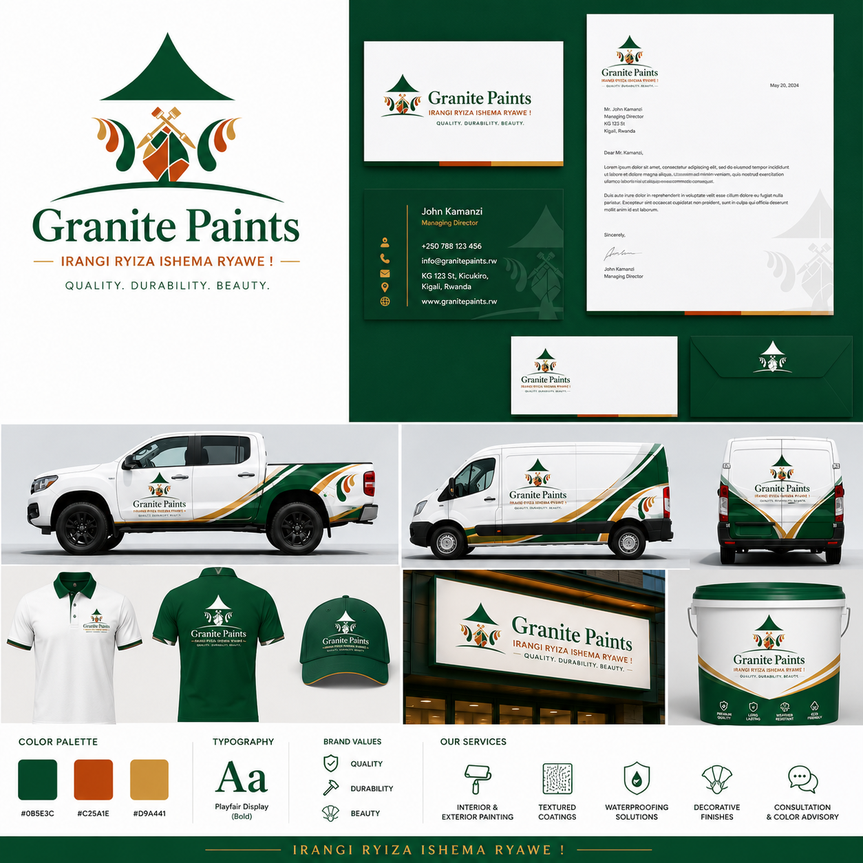 Granite Paints complete branding system