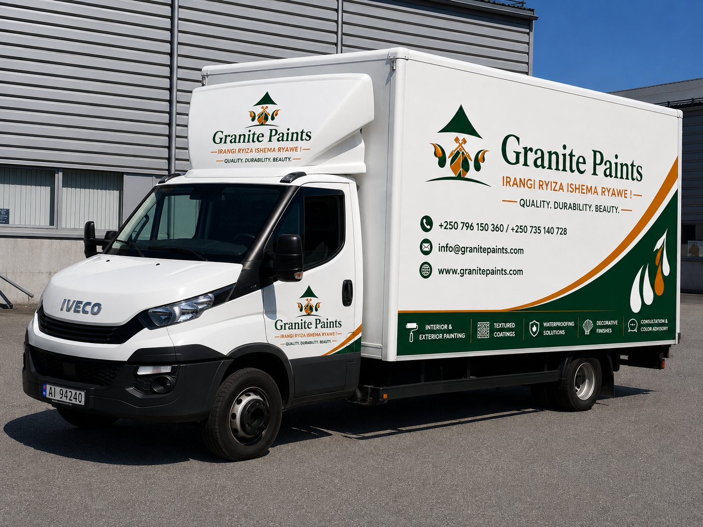 Granite Paints branded Iveco box truck
